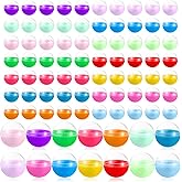 YBEATY 150 Pcs 1.77 Inch Gumball Vending Machine Capsule Clear-Colored Round Empty Capsules Plastic Containers DIY Craft Toy Supplies for Party Prizes Favors Easter Basket Stuffers