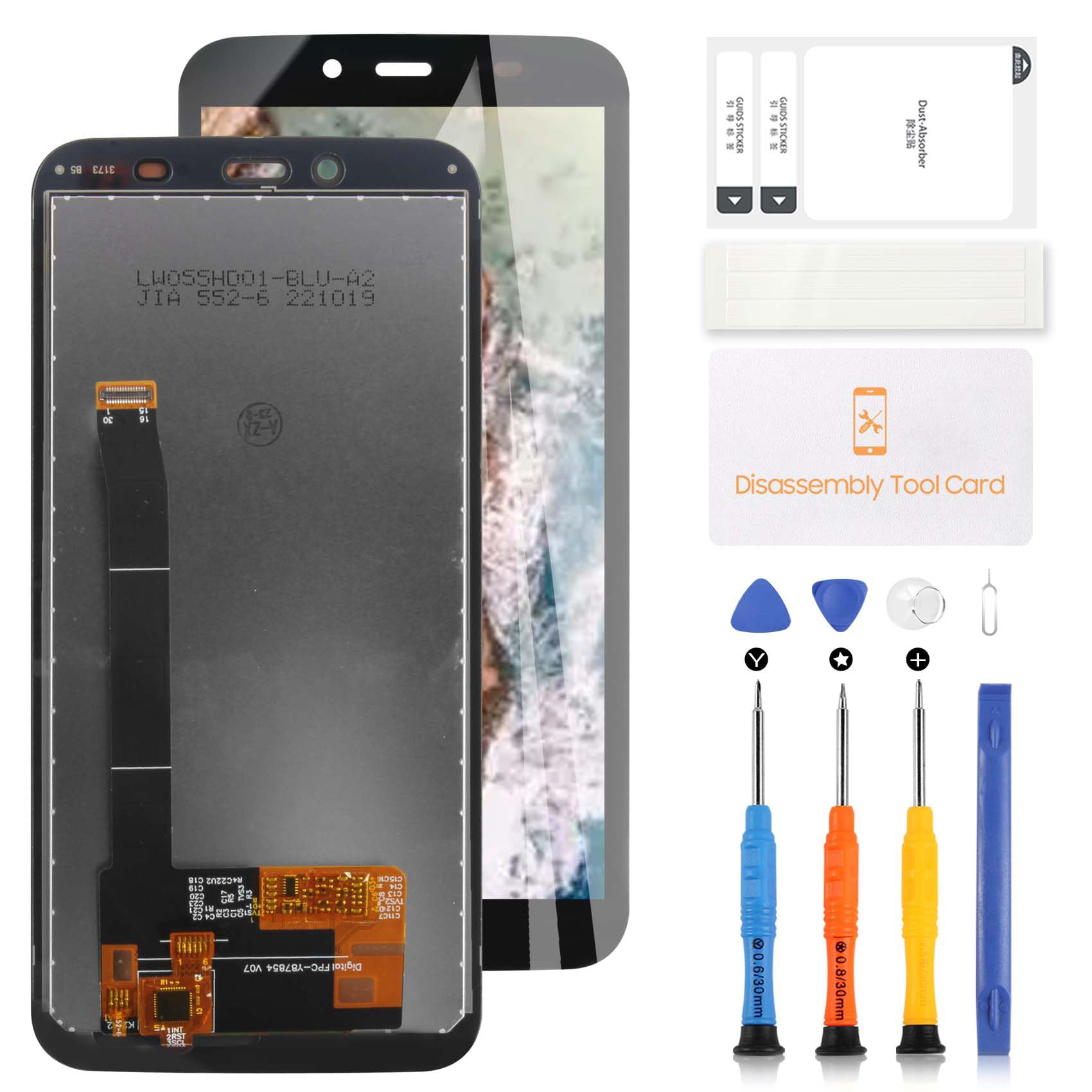 1440 x 720 Original LCD Display for Blackview BV5500/BV5500 Pro/BV5500 Plus LCD Touch Screen Assembly Replacement Parts Glass Digitizer with Tools (5.5 Inch, Black)