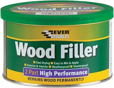 Everbuild 2-Part High Performance Wood Filler Mahogany 500g Fast Drying