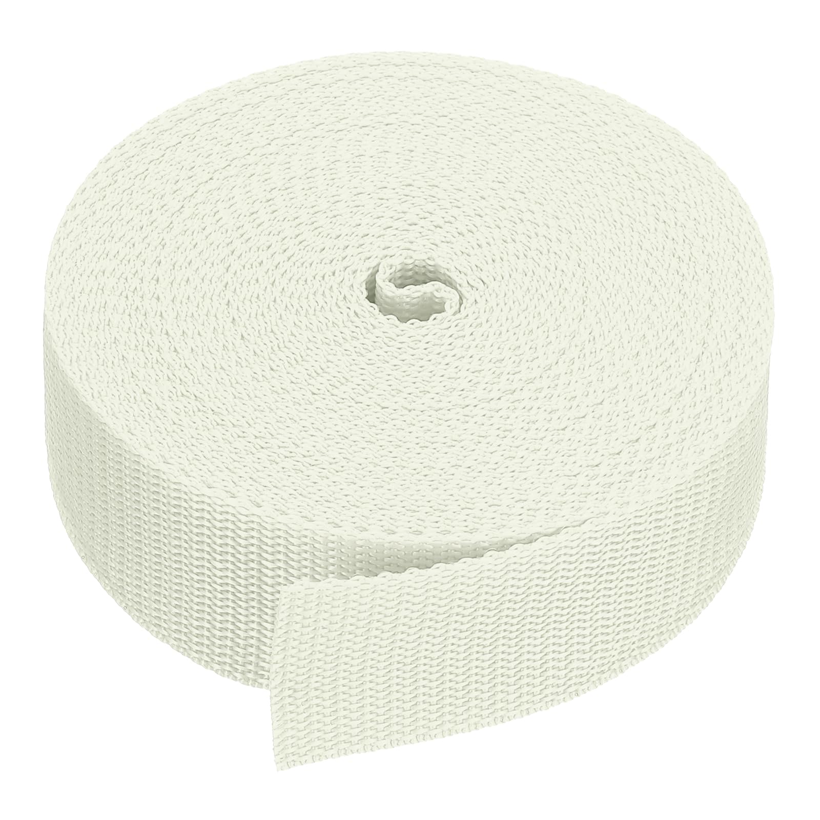 PATIKIL 9 Meters Webbing, 38mm Polypropylene Webbing Strap Heavy Webbing Roll Chair Straps for Indoor Outdoor Climbing DIY Crafting, Cream