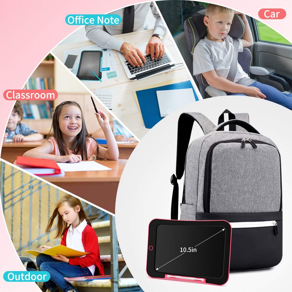 INKPOT LCD Drawing Tablet 10.5 Inch, Colorful Doodle Board Drawing Tablet for Kids,Erasable Reusable Writing Drawing Pad,Learning Educational Toy Gift for Children 3 4 5 6 7 8 9: Toys & Games