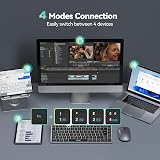 TECKNET 2.4G Wireless Keyboard Rechargeable 4-Device Bluetooth UK Layout view 2