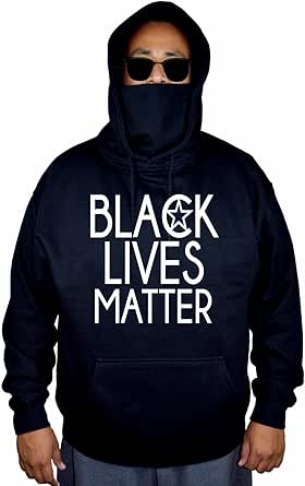 Men's Black Lives Matter Protest Black Mask Hoodie Sweater Black at Amazon Menâs Clothing store