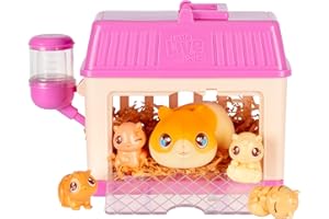 Little Live Pets Mama Surprise Minis Hamster, Care for Your Mama Hamster or Mama Bunny in Their Hutch to Reveal 2, 3, or 4 Mi