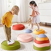 Tiny Land Stepping Stones for Kids, 5pcs Non-Slip Toddler Stepping Stones, Sensory Stepping Stones for Promoting Toddler's Balance & Coordination Skills, Stepping Stones for Toddlers 3-5