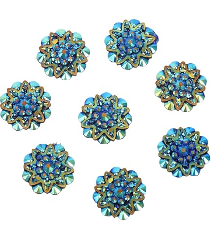 Amazon.com: 50 pcs Rhinestone Embellishments Crystal Button Silver