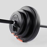 Phoenix Fitness 20kg Adjustable Barbell Set 25mm Knurled Bar Vinyl Plates view 4