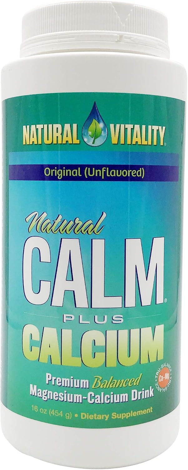 Natural Vitality Natural Calm + Calcium, Relax, Relaxation, Unwind, Stress, Anxious, Anxiousness, Restless Legs, Unflavoured