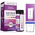 BACNUNN Ketone Test Strips - Upgraded 200 Keto Strips Urine Test for Ketogenic & Low-Carb Diets with Urine Cup - Ketosis Home