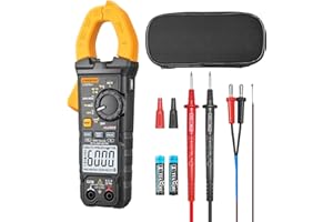 KDATOR Digital Clamp Meter Multimeter 6000 Counts Voltage Tester with Auto Range, AC/DC Voltage, AC/DC Current, Resistance, Capacitance, ACV LowZ, Diode, Live Wire Test, NCV, True RMS,AC Current Meter LD204+