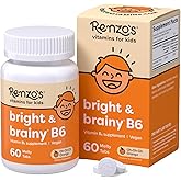 Renzo's Bright & Brainy Vitamin B6, Dissolving Kids Vitamin B6, 60 Sugar-Free Melty Tabs, Oh Oh Oh Orange Flavored