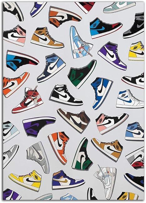 sneaker canvas wall art