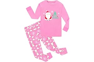 N/P Girls Christmas Pajamas Toddler Kids Pjs Girls Boys Santa Claus Pajamas Cotton Winter Sleepwear Children Clothes 2-12T