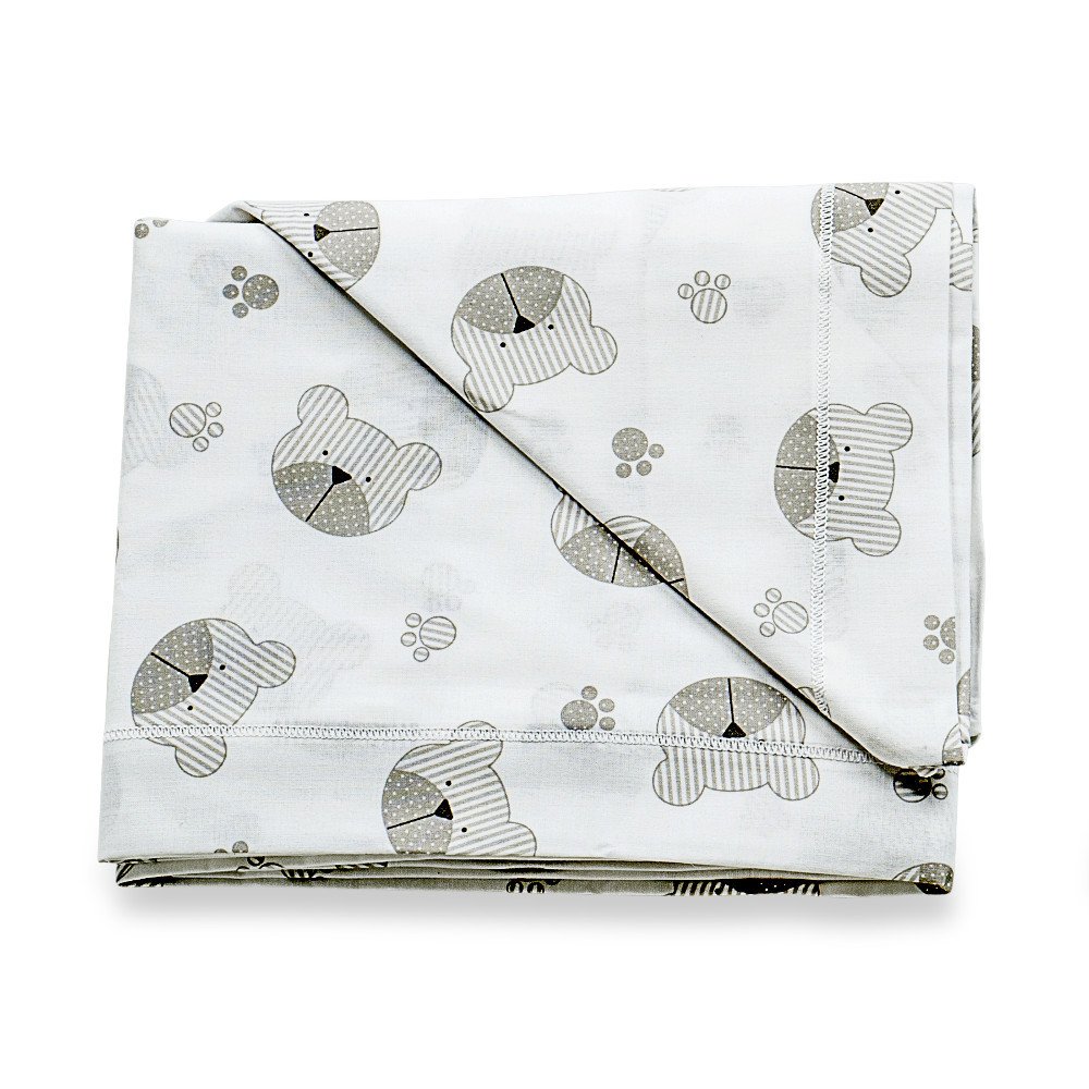 Italbaby 3 Piece Fantasy Cot Sheet Set, Grey, Multi-Color, One Size