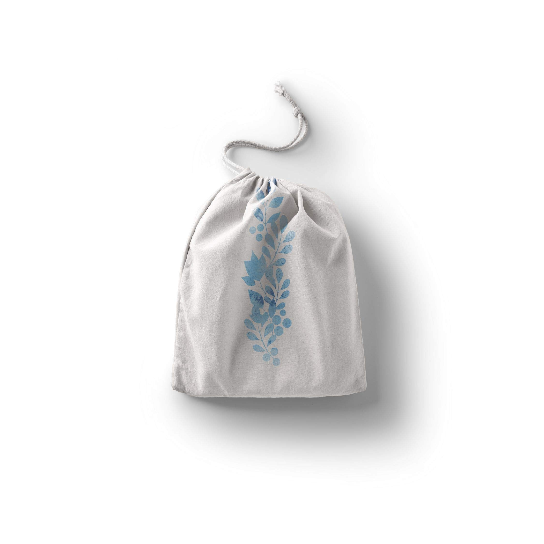 Bonamaison Printed Cotton Produce Bag with Drawstring, Reusable Grocery Bag, Biodegradable Eco-Friendly Bags, Travel Pouch, Sachet Bags, Shopping Bag, Eco Friendly, Foldable, Size: 12x15 Cm