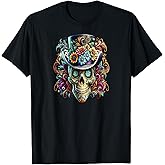 Halloween Sugar Skull Skull Dia De Los Muertos Calavera T-Shirt