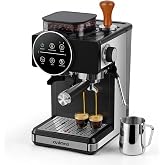 Espresso Machine with Grinder, 20 Bar Professional Expresso Coffee Machines with Milk Frother Steam Wand, Espresso Maker with 60oz Removable Water Tank, Cappuccino &amp; Latte Machine for Home (Dark-Pro)