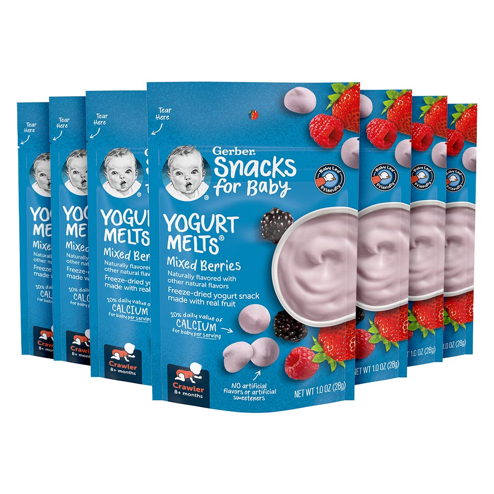Baby Food Yogurt Puffs Gerber Baby Snacks Yogurt Melts, Mixed