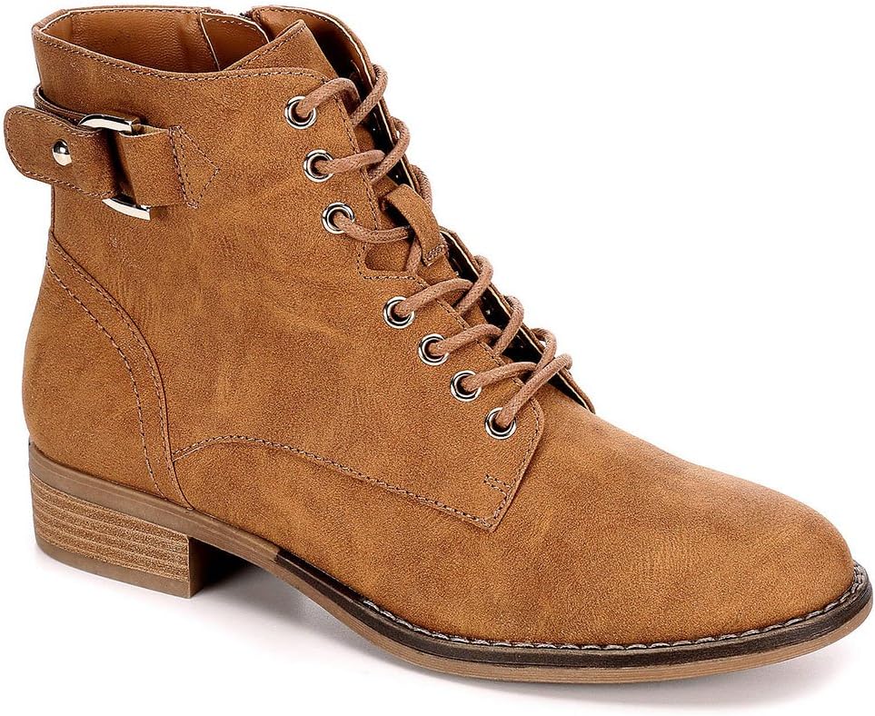 XAPPEAL Womens Laya Low Heel Lace Up Ankle Boot Shoes