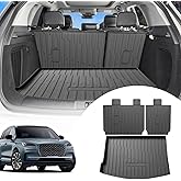 ZQULOYO Cargo Liners Backrest Mat for Lincoln Corsair Accessories 2020-2025 with Hook&Loop Rear Trunk Mat Rear Seat Back Cover Protector All Weather Anti-Slip Split Dog Liner 3 PCS