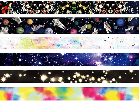 Amazon マークス マスキングテープ 6巻 宇宙 セット マステ Mst Mkt174 Set マスキングテープ 文房具 オフィス用品