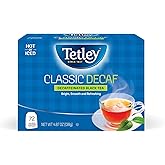 Tetley, Classic Blend Decaf Black Tea, 72 Count (Pack of 12), Hot or Iced, Smooth, Full Flavor without the Caffeine