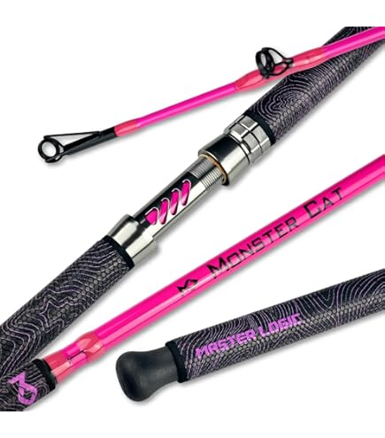 MASTER LOGIC Monster Catfish Fishing Rod, 1 Piece 7'Glow with Black Light Catfishing Casting Rods Heavy Blue : Sports & Outdoors