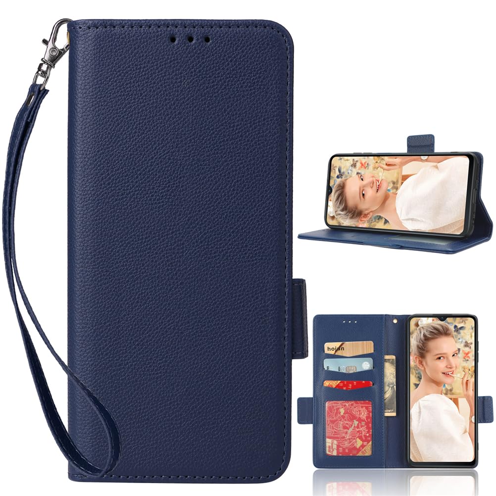 Cover for VIVO Y200, [Card Slot] [Kickstand] [Magnetic Closure] Wallet Case for VIVO Y200-Dark Blue