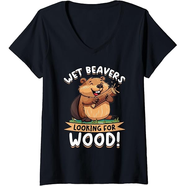 Amazon.com: Funny Beaver Animal Wet Beavers Looking For ! T-Shirt