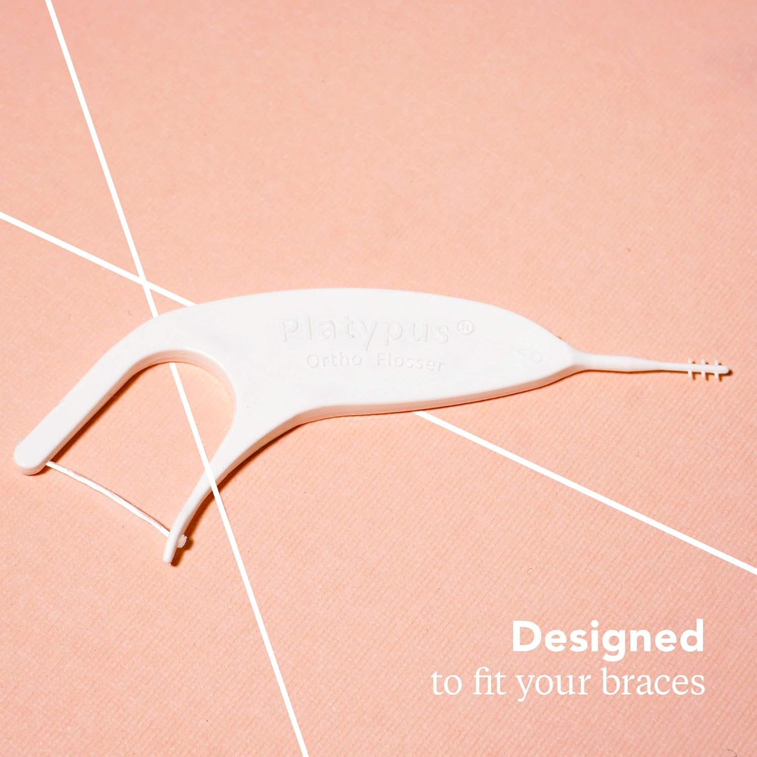 Platypus Orthodontic Flossers- Dental Floss Picks for Braces, Fits Under Arch Wire, Will Not Damage Braces, Increase Flossing Compliance, Floss Teeth in Less Than Two Minutes - 30 Count Bag (Pack of 1) : Personal Orthodontic Supplies : Beauty