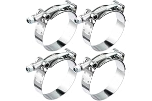 EVIL ENERGY 3.5 Inch T Bolt Hose Clamps, Stainless Steel 304 Turbo Intake Clamp, Working Range 86mm-94 mm for 3 1/2" Hose ID, Pipe Intercooler Clamp for Automotive, 4PCS