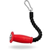 THEFITGUY Ergonomic Single Arm Tricep Rope Cable Attachment, 16.5&rdquo; | Single-handle cable rope for pushdowns, hammer curls and face pulls, with wrist pressure relief and grip/forearm activation