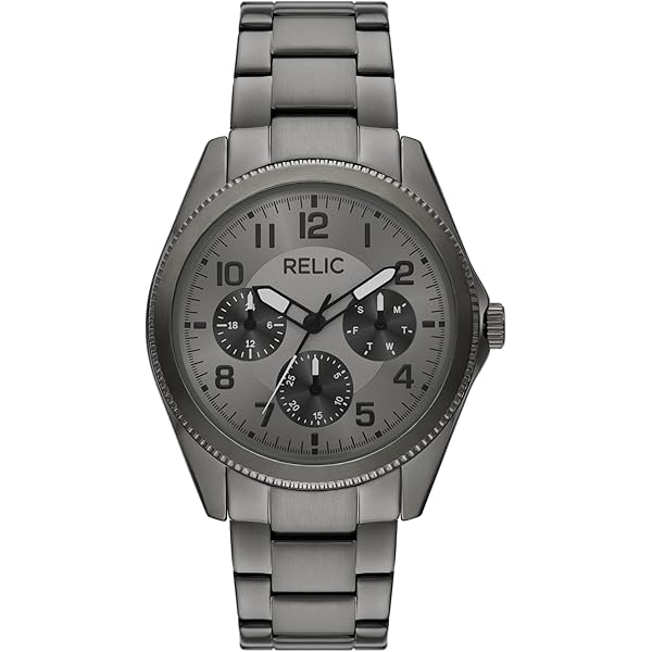 Amazon.com: RELIC Men's Jaden Three-Hand Date Silver-Tone Alloy