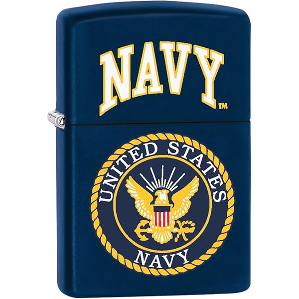 Amazon.com: Zippo Lighter: United States Navy Logo   Navy Matte