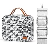 Bosidu Hanging Travel Toiletry Bag,Large Capacity Cosmetic Travel Toiletry Organizer for Women with 4 Compartments & 1 Sturdy Hook,Perfect for Travel/Daily Use/Christmas