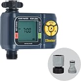 Melnor 65138AMZ AquaTimer Digital Hose Timer, 1-Zone Timer, QuickConnect Bundle, Black, Yellow