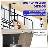 REFLYING Under Desk Cable Management Tray Set, 2 Packs, No-Drill, Black view 3