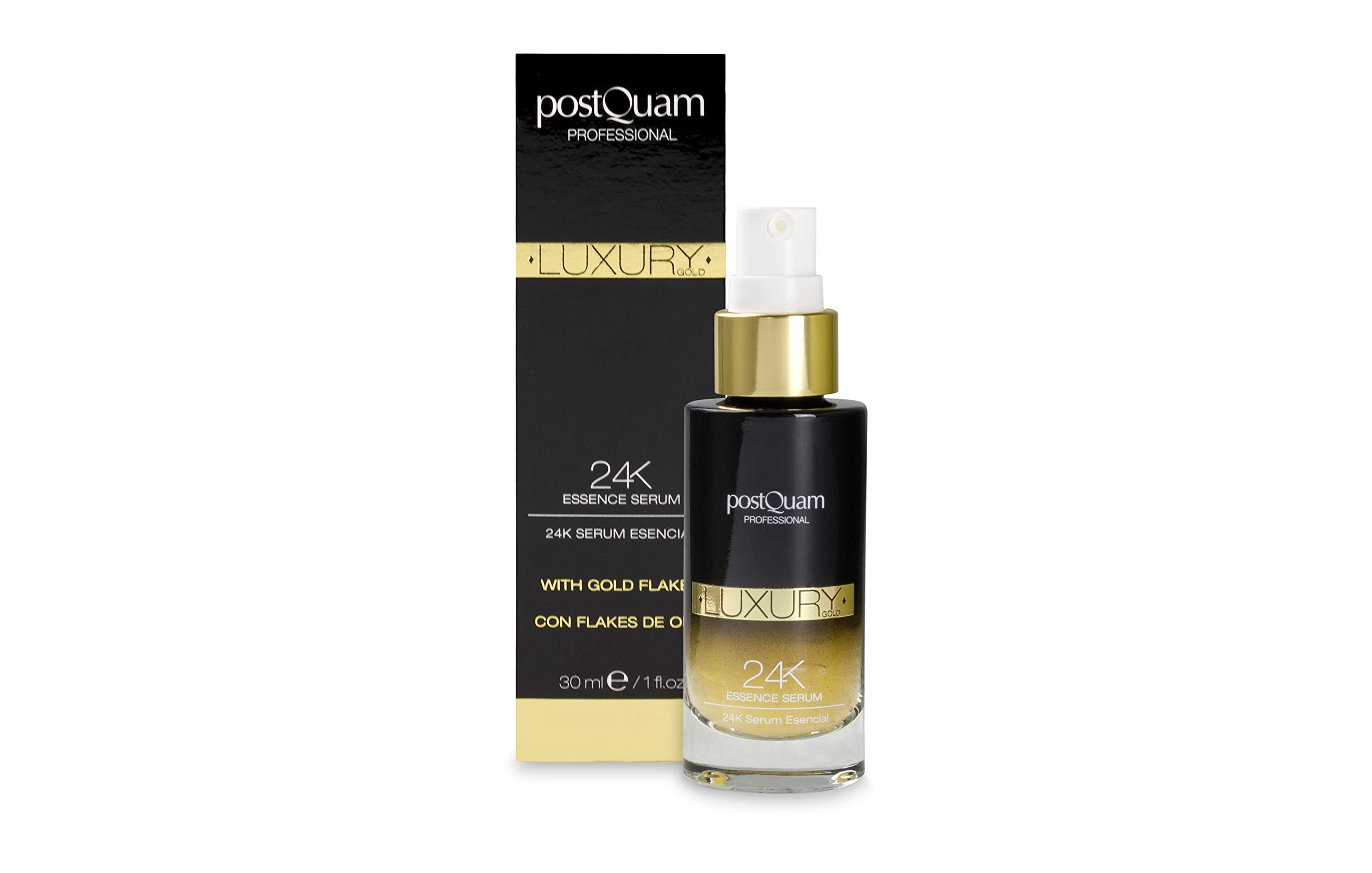 Postquam - Luxury Gold | 24K Serum with Moisturising and Tensor Effect and Hyaluronic Acid for all Skin Types - 30 Ml
