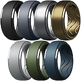 Egnaro Men's Silicone Rings 10mm Wide 2.5mm