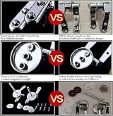 Skyzone Zinc Alloy Quick Release Toilet Seat Hinges WC Blind Hole Fixings view 4