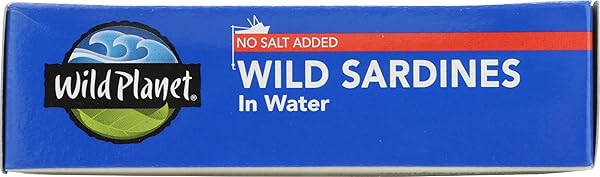 WILD PLANET WILD SARDINES IN WATER, NO SALT ADDED, TINNED FISH, SUSTAINABLY WILD-CAUGHT, NON-GMO, KOSHER, GLUTEN FREE, KETO AND PALEO, 4.4 OUNCE, SINGLE UNIT, PACKAGING MAY VARY