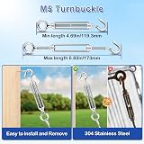 TooTaci 30M Garden Wire 2mm PVC Stainless Steel Cable with M5 Turnbuckles Vine view 4