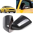 JeCar Mirror Cover Carbon Fiber Side Rear View Mirror Caps Trim for Ford Mustang 2015 2016 2017 2018 2019 2020 2021 2022 2023