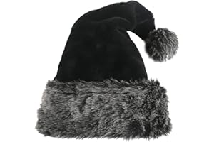TWSANTAMAS Personalized Santa Hat - Super Soft Plush Christmas Hat for Adults, Unisex Holiday Party Gift