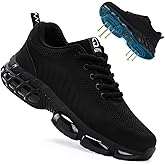 BAIYIJIA Steel Toe Work Shoes for Men Lightweight Safety Shoes with Puncture Resistant Sole Comfortable Construction Industrial Work Shoe for Warehouse