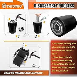 YATOINTO Pallet Jack/Truck Load Wheels Full Set