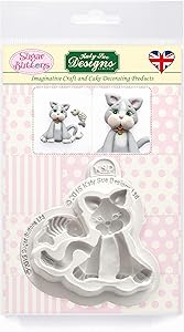 Cat Silicone Mold for Cake Decorating, Crafts, Cupcakes, Sugarcraft, Candies, Card Making and Clay, Food Safe Approved, Made in The UK, Sugar Buttons by Kathryn Sturrock