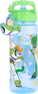 Disney Toy Story 500ml Water Bottle with Straw Blue Buzz Charm Woody Rex Jessie view 4