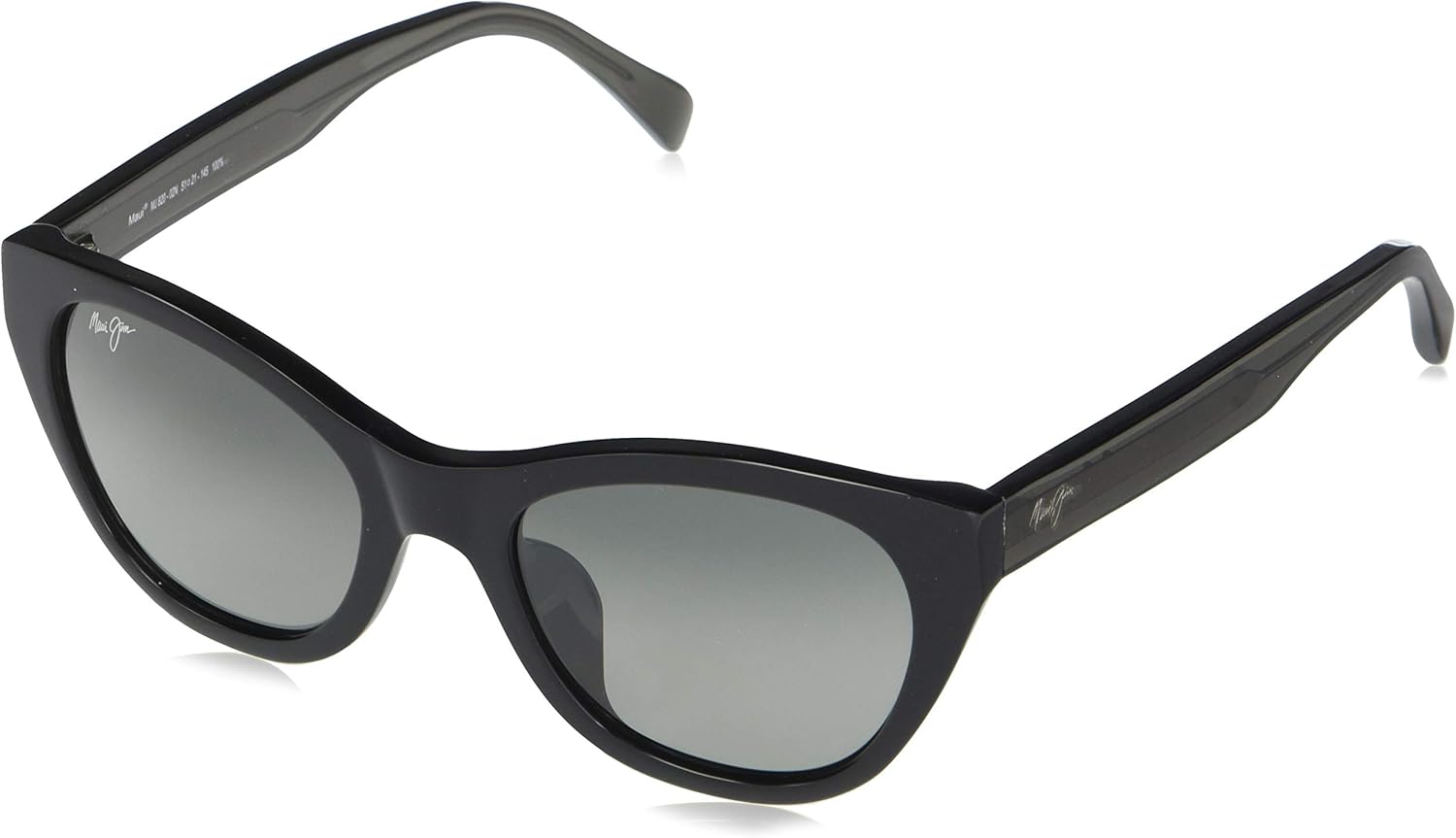 Maui Jim Capri CatEye Sunglasses, Black W/Trans Dark Grey