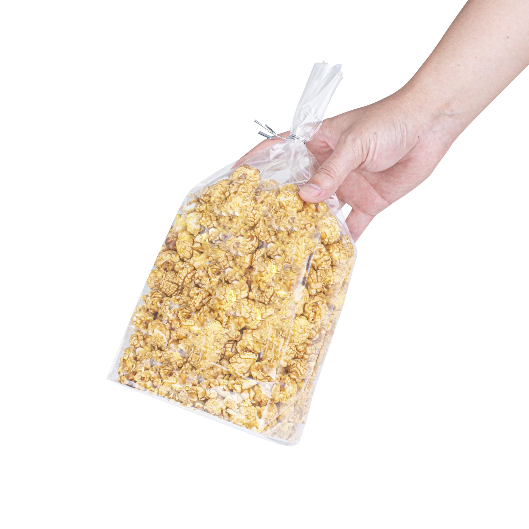 Restaurantware Flat Bottom Heat Seal Sandwich Bags Heat Sealable Food Bags - Gusset Bag with Paper Insert - Clear - 5 x 3 x 12 Inch - 100ct Box - Bag Tek